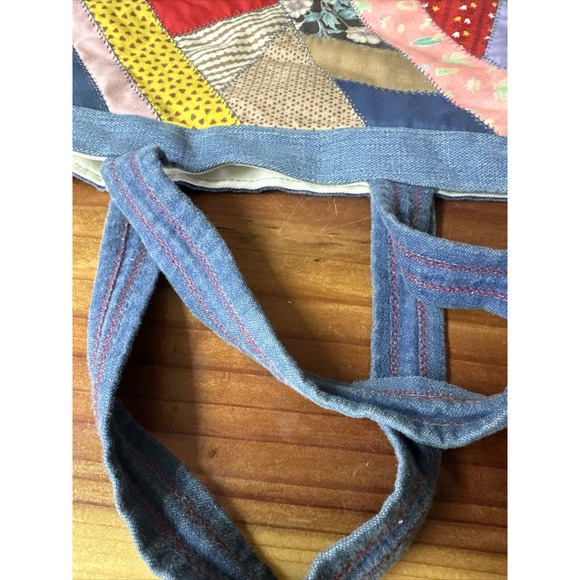 Hand stitched denim And quilt tote bag - Picture 4 of 5
